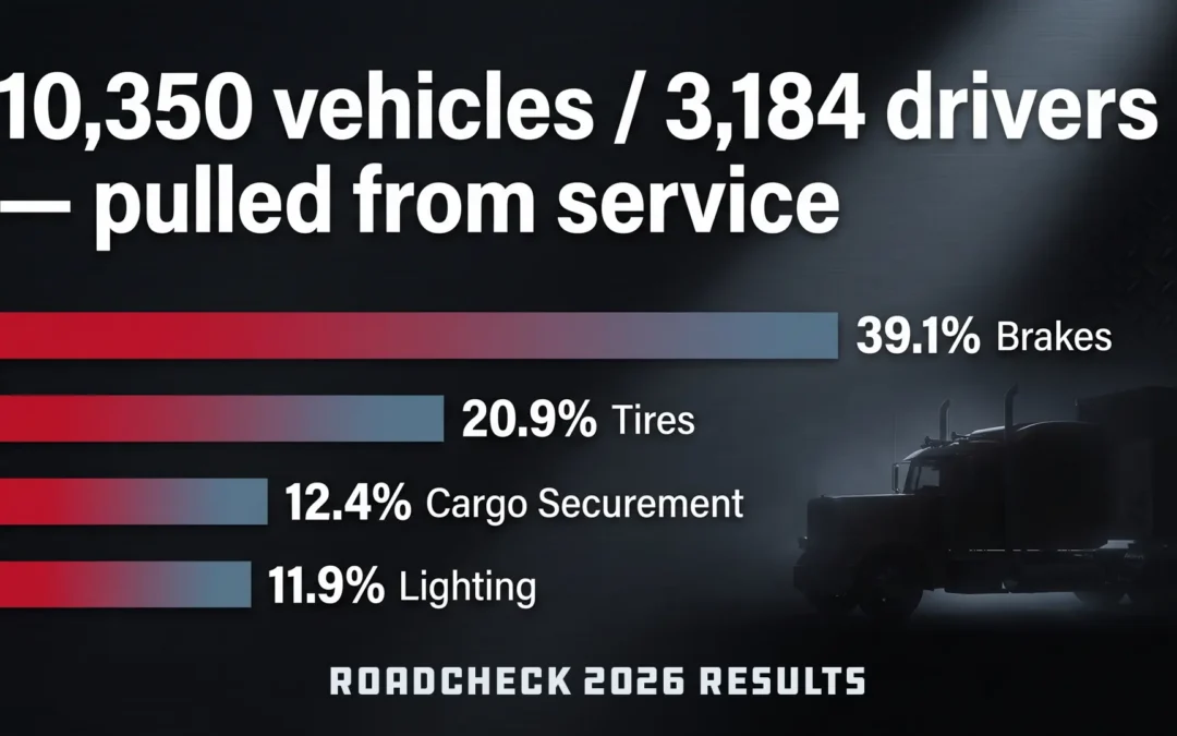 Roadcheck 2026 Results: What 10,000 Grounded Trucks Reveal About Your Fleet’s Risk